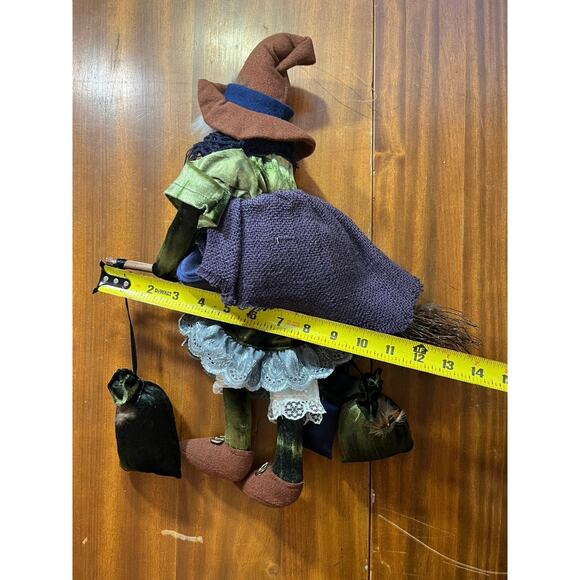 Vintage Hanging Kitchen Witch Good Luck Doll Baba Yaga Halloween 16" Magic Spell - Picture 6 of 7